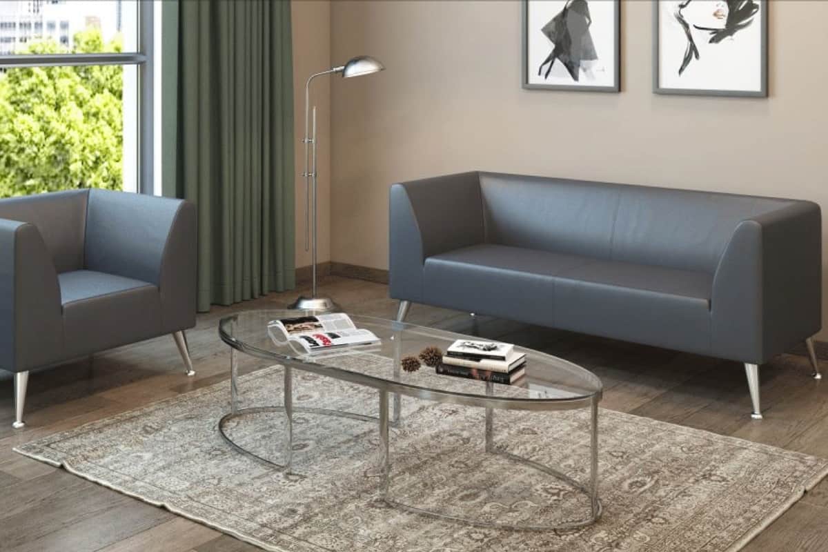  Mini Office Sofa; Wood Metal Glass Materials Space Saving Improve Work Efficiency 