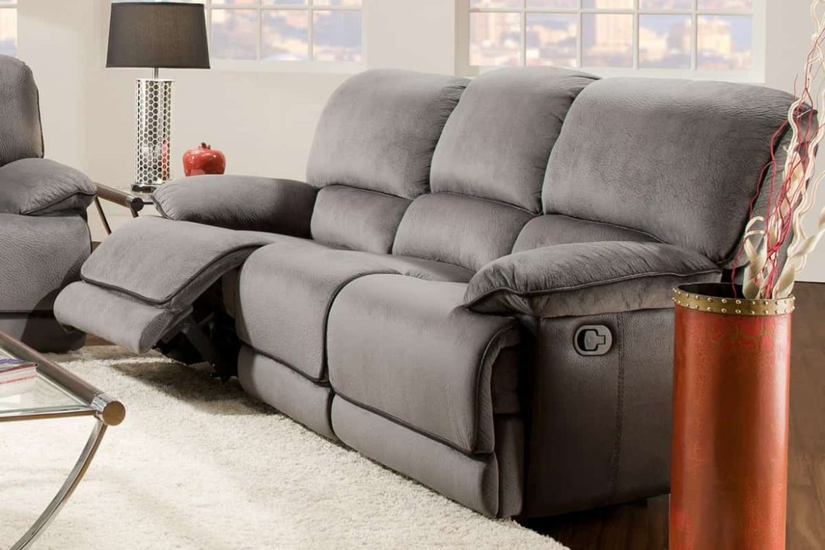 Piyestra Recliner Sofa; Leather Durable Wood Frame Full 360 Degree Swivel Motion